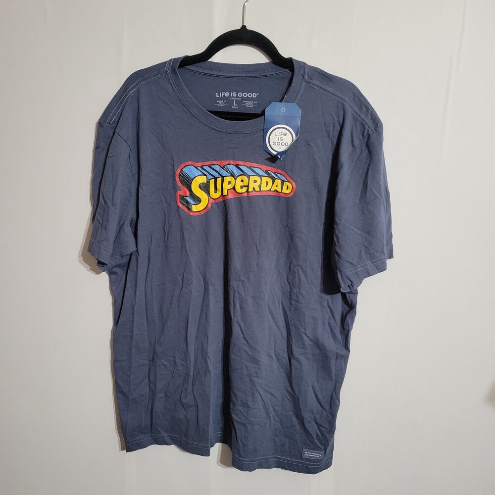 Life Is Good "Superdad" Graphic Tee Men's Large